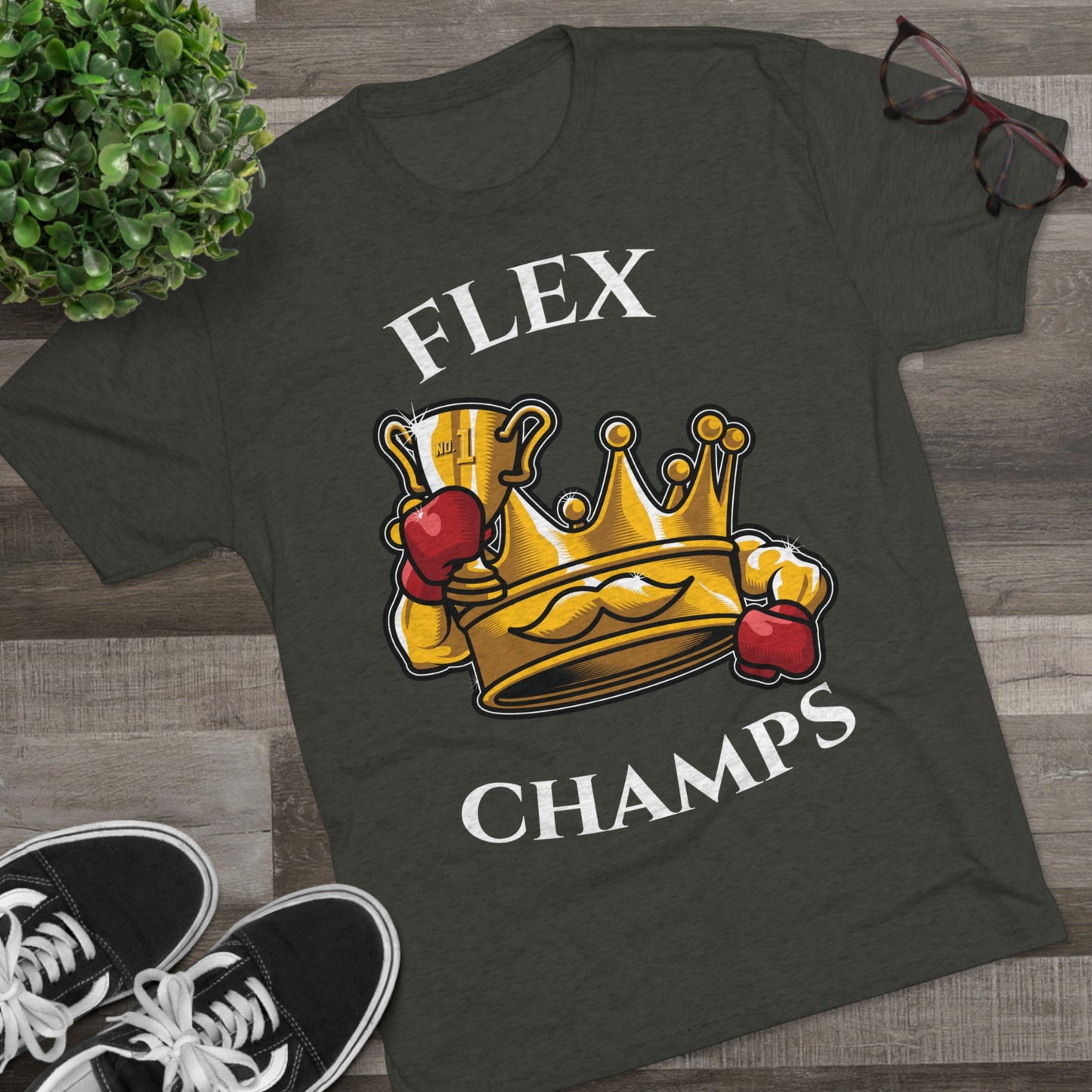 FLEX CHAMPS - PREMIUM SOFT - Unisex Tri-Blend Crew Tee (Next Level 6010)