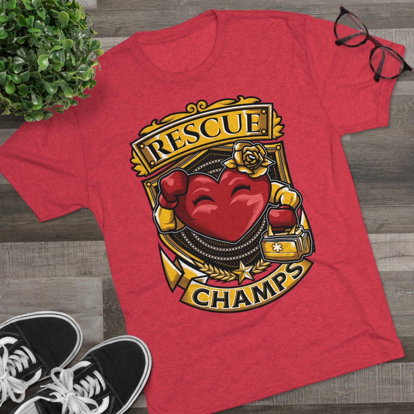 RESCUE CHAMPS  - PREMIUM SOFT - Unisex Tri-Blend Crew Tee (Next Level 6010)
