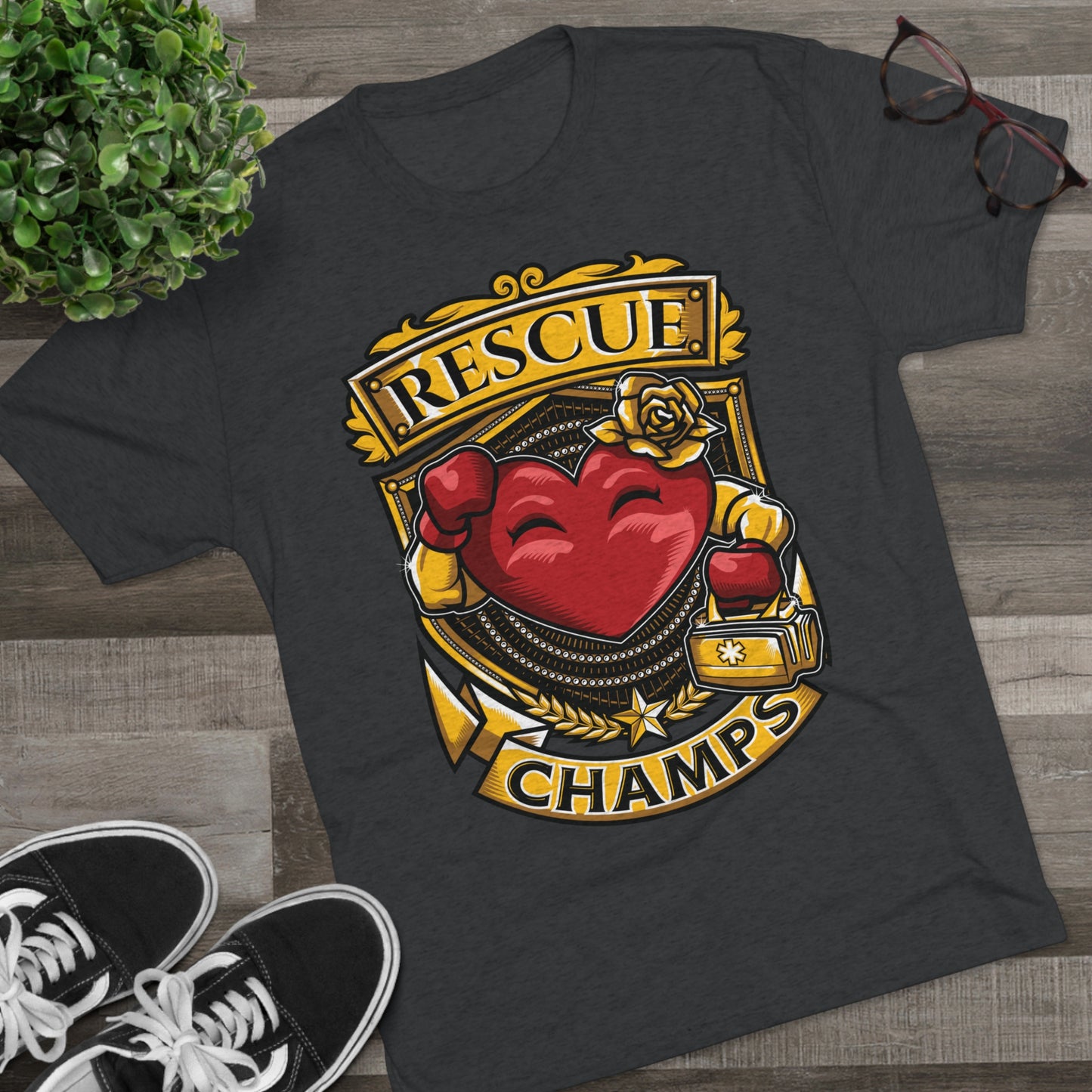 RESCUE CHAMPS  - PREMIUM SOFT - Unisex Tri-Blend Crew Tee (Next Level 6010)