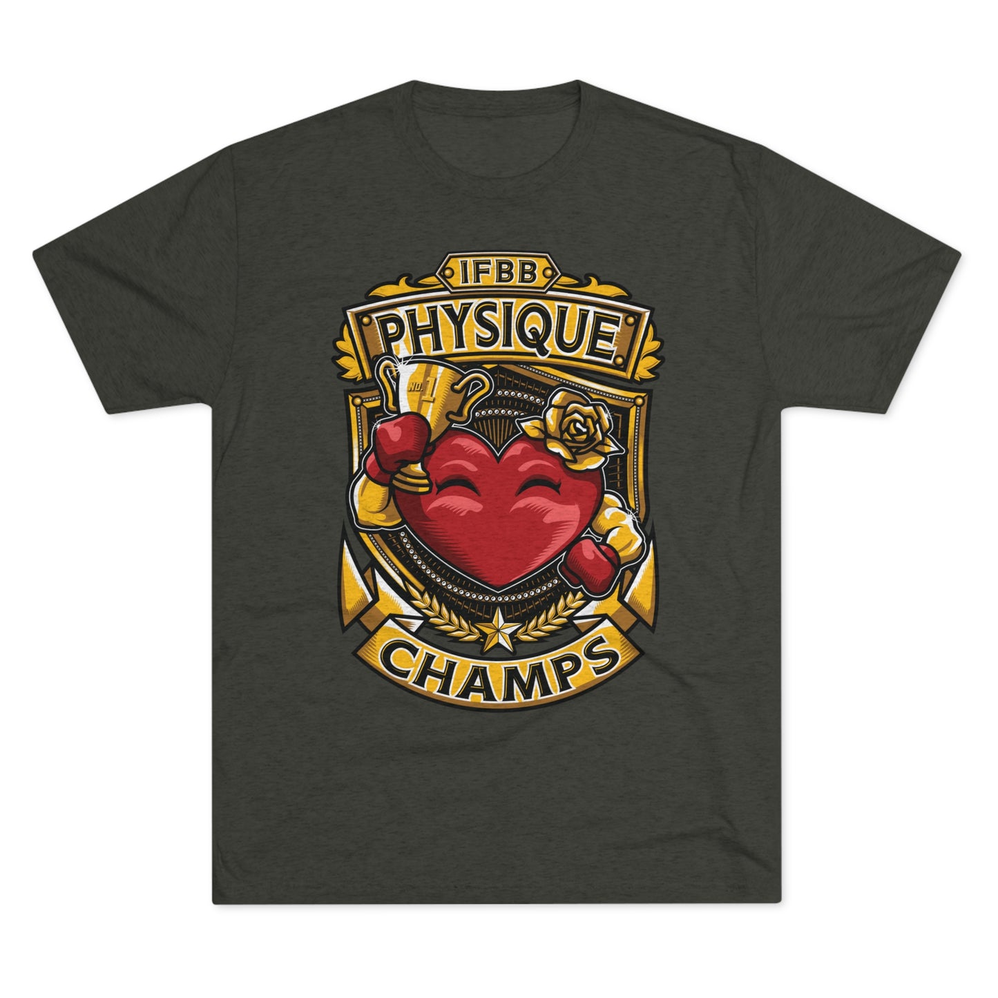 IFBB PHYSIQUE CHAMPS  - PREMIUM SOFT - Unisex Tri-Blend Crew Tee (Next Level 6010)