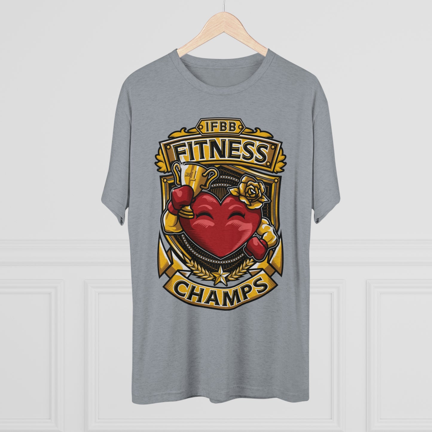 IFBB FITNESS CHAMPS  - PREMIUM SOFT - Unisex Tri-Blend Crew Tee (Next Level 6010)