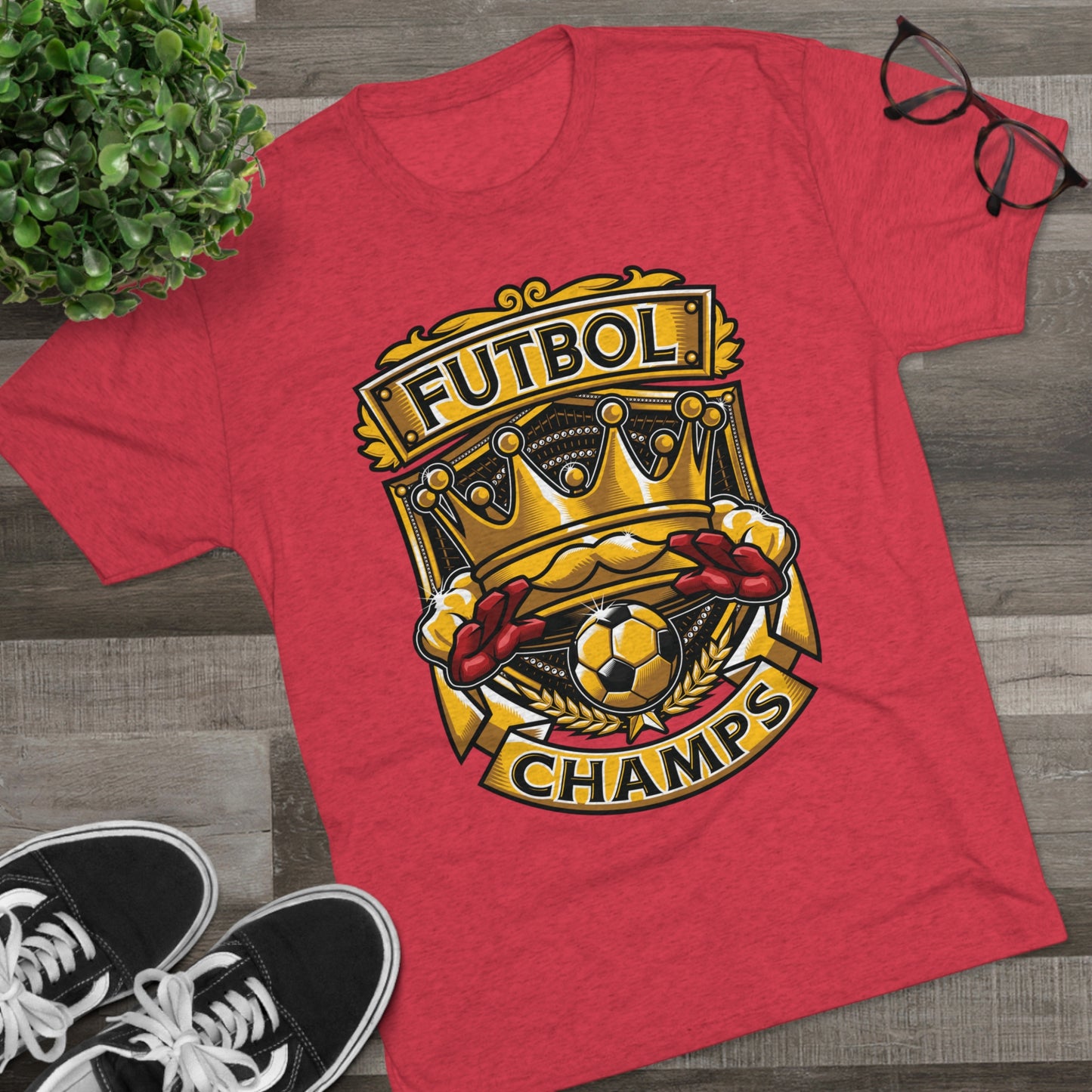 FUTBOL CHAMPS  - PREMIUM SOFT - Unisex Tri-Blend Crew Tee (Next Level 6010)