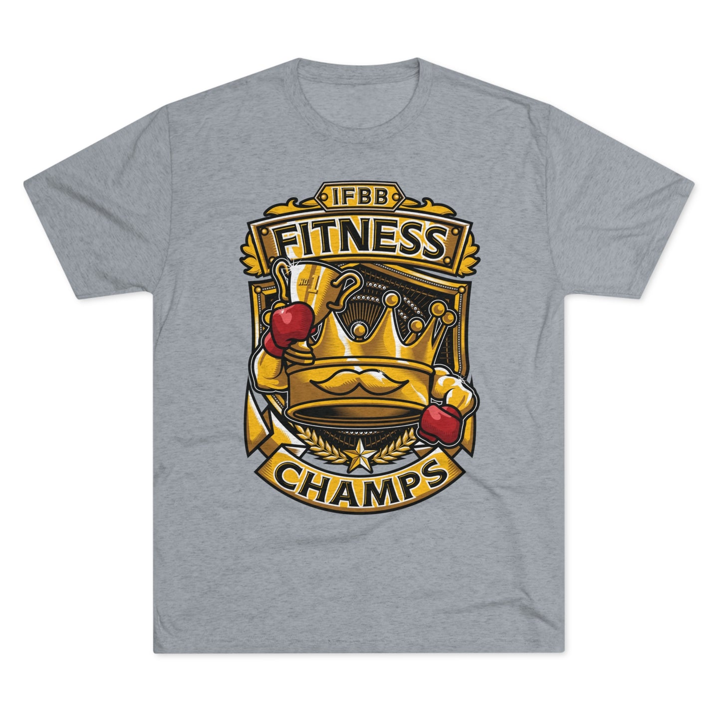 IFBB FITNESS CHAMPS  - PREMIUM SOFT - Unisex Tri-Blend Crew Tee (Next Level 6010)