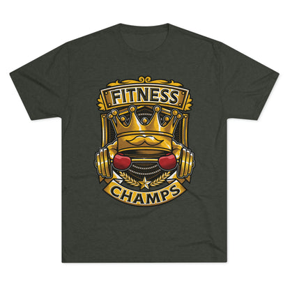FITNESS CHAMPS - PREMIUM SOFT - Unisex Tri-Blend Crew Tee (Next Level 6010)