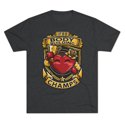 IFBB BODY BUILDING CHAMPS  - PREMIUM SOFT - Unisex Tri-Blend Crew Tee (Next Level 6010)
