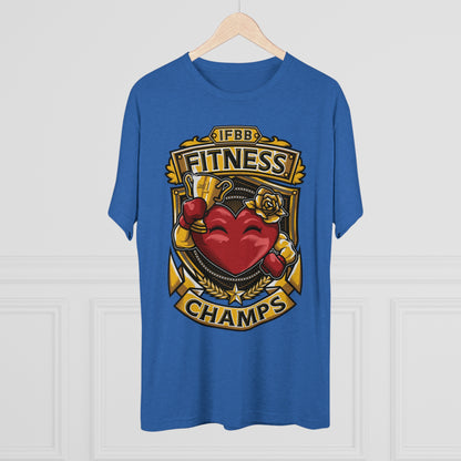 IFBB FITNESS CHAMPS  - PREMIUM SOFT - Unisex Tri-Blend Crew Tee (Next Level 6010)