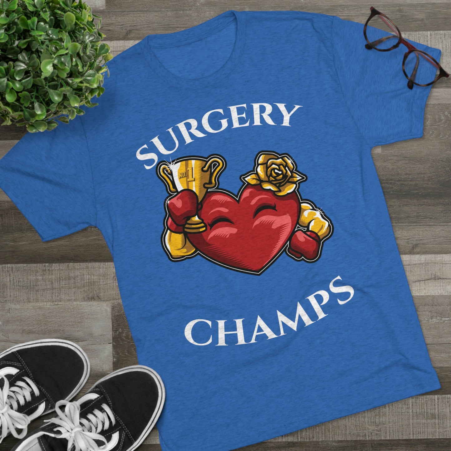 SURGERY CHAMPS (Alternate Logo)  - PREMIUM SOFT - Unisex Tri-Blend Crew Tee (Next Level 6010)