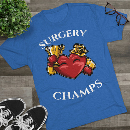 SURGERY CHAMPS (Alternate Logo)  - PREMIUM SOFT - Unisex Tri-Blend Crew Tee (Next Level 6010)