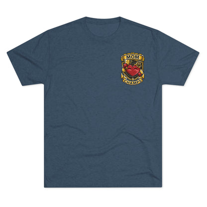 MOM CHAMPS (Small Logo) - PREMIUM SOFT - Unisex Tri-Blend Crew Tee (Next Level 6010)