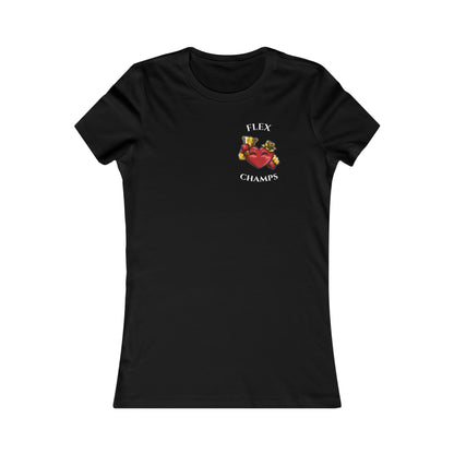 FLEX CHAMPS! (Small Front Logo) - Women's Favorite Tee (Bella+Canvas)