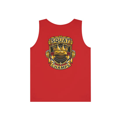 SQUAT CHAMPS (Back Design) - Unisex Heavy Cotton Tank Top