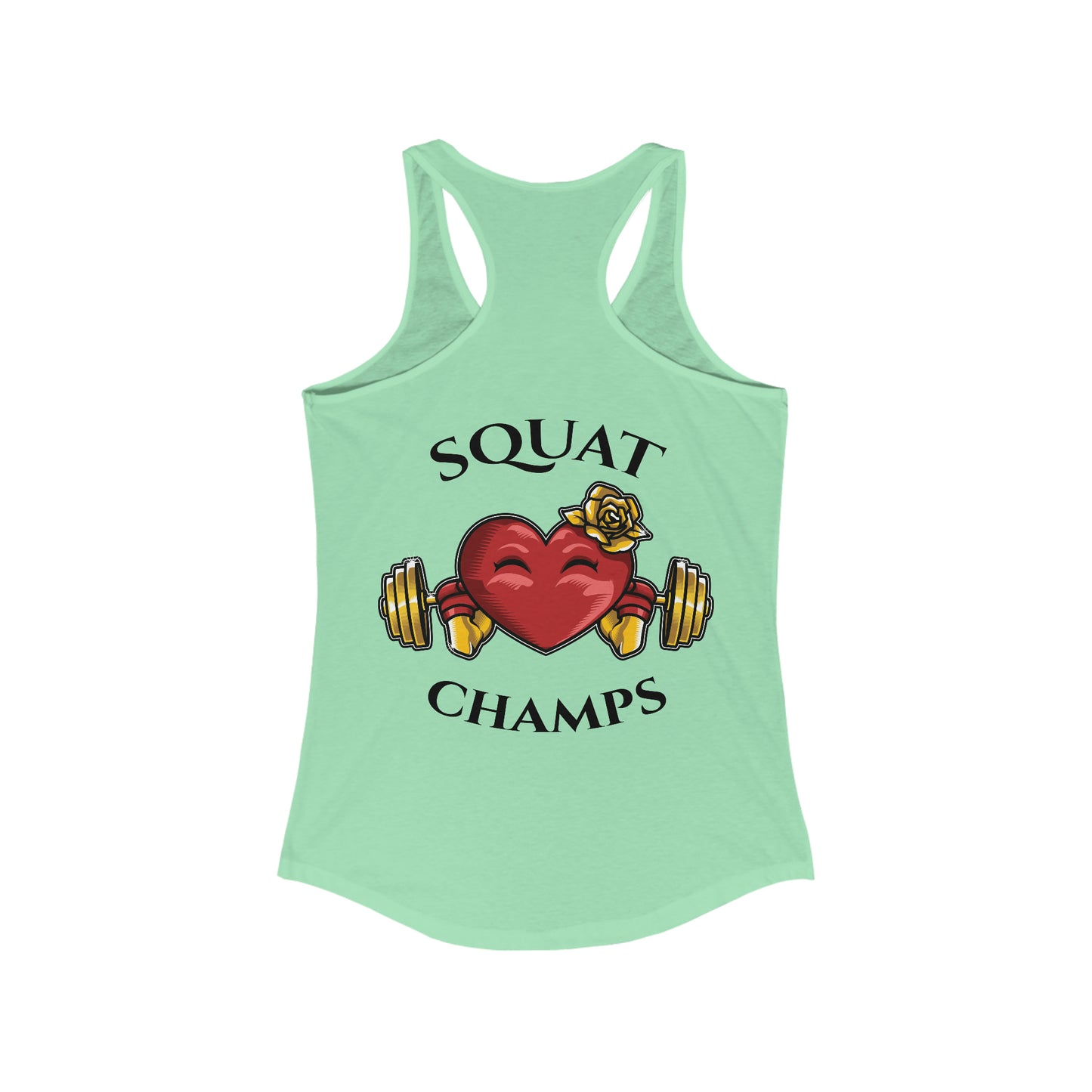 SQUAT CHAMPS (Back design) - Women's Ideal Racerback Tank