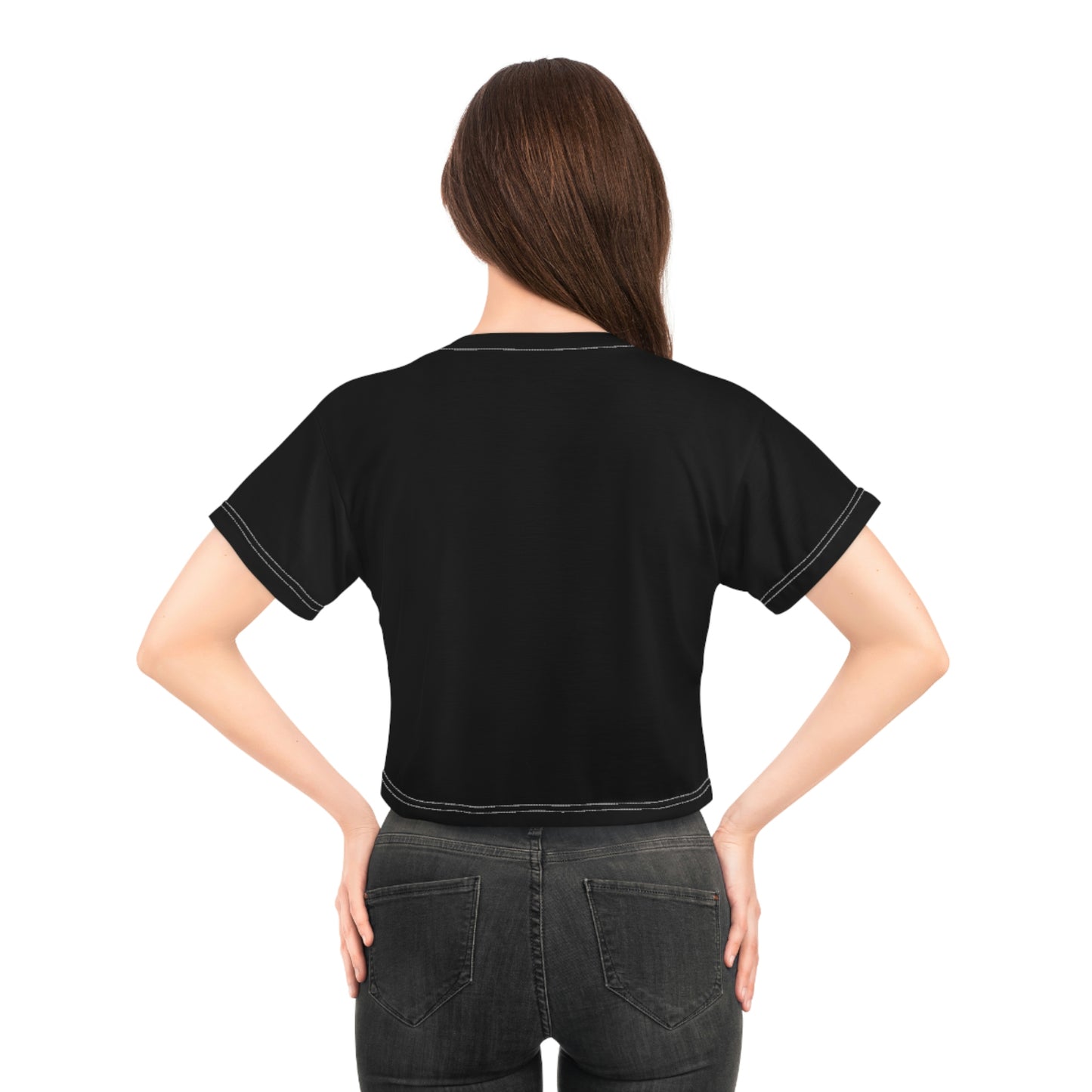 CROSSFIT CHAMPS (Black) - Crop Tee (AOP)