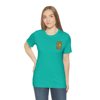 Mom Champs (Gold -Front & Back)! Unisex Jersey Short Sleeve Tee (Bella+Canvas)