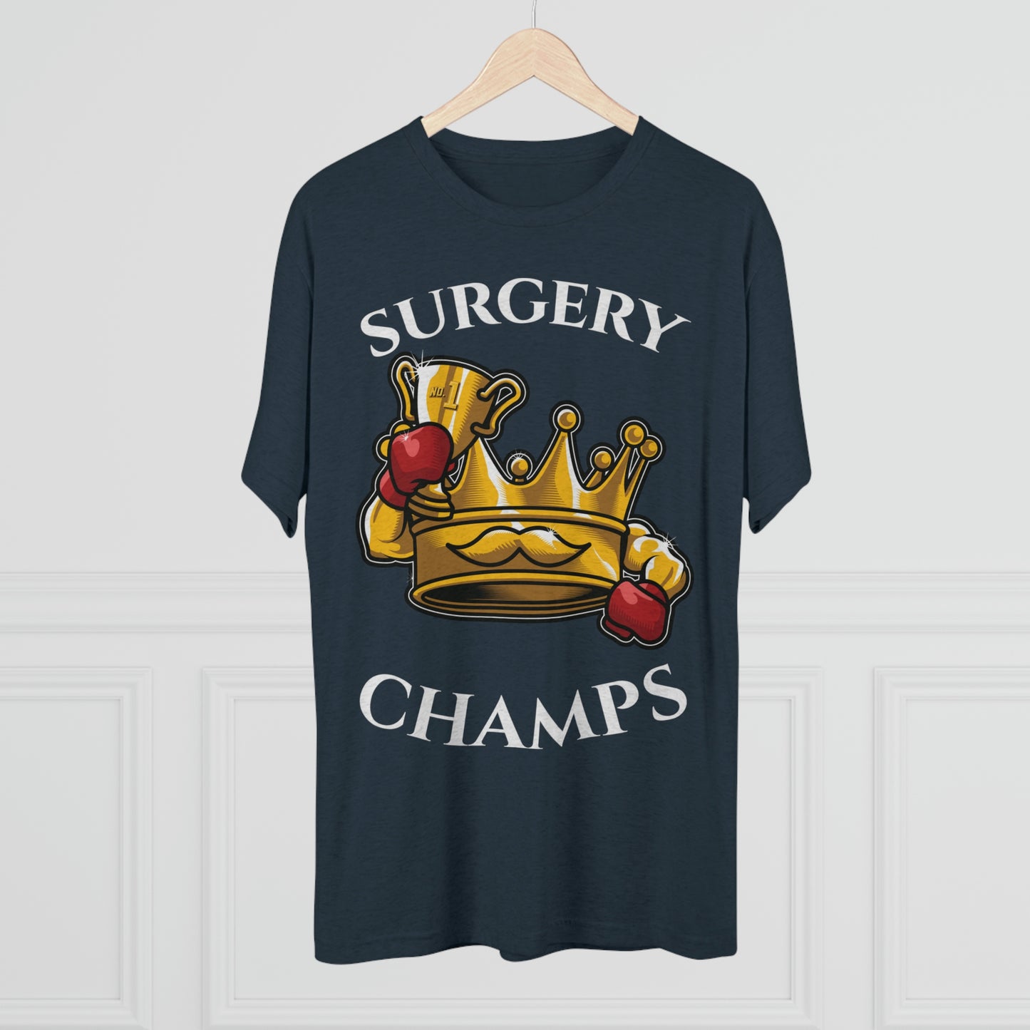 SURGERY CHAMPS (Alternate Logo) - PREMIUM SOFT - Unisex Tri-Blend Crew Tee (Next Level 6010)