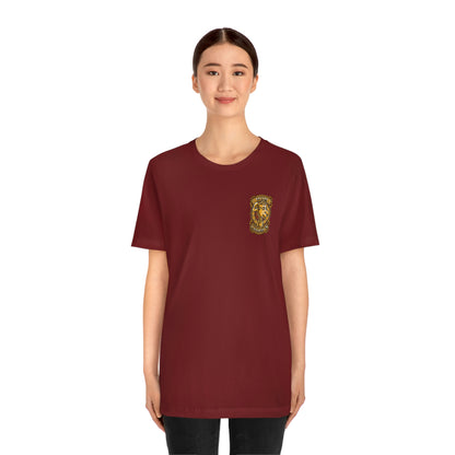 Mom Champs (Gold -Front & Back)! Unisex Jersey Short Sleeve Tee (Bella+Canvas)