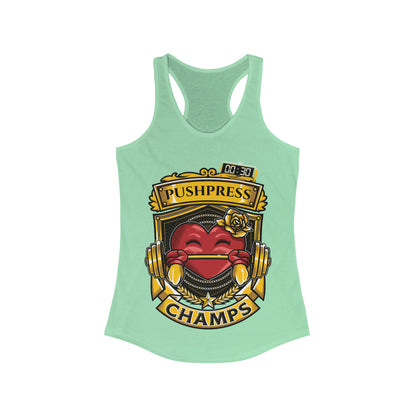 PUSHPRESS CHAMPS  - Women's Ideal Racerback Tank
