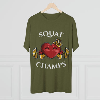 SQUAT CHAMPS -  PREMIUM SOFT - Unisex Tri-Blend Crew Tee (Next Level 6010)
