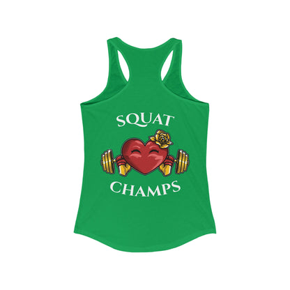 SQUAT CHAMPS (Back design) - Women's Ideal Racerback Tank