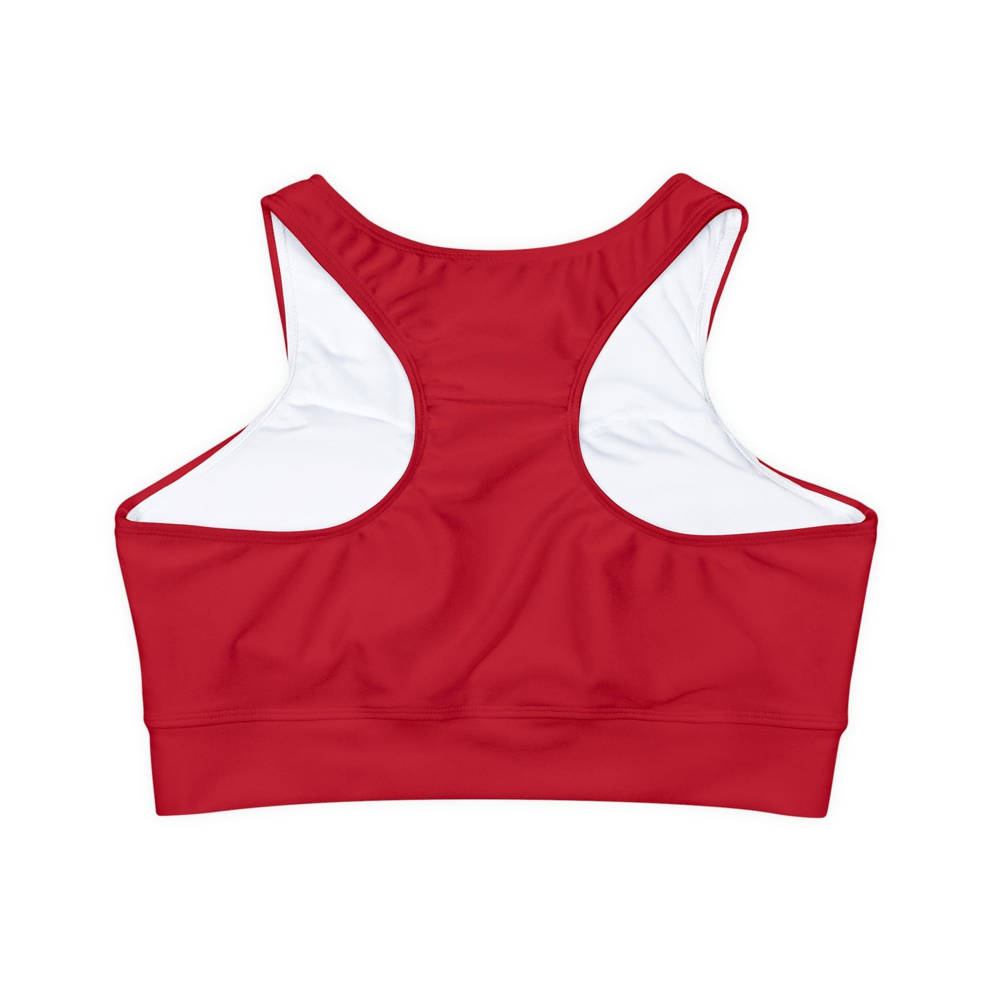 TRACK CHAMPS (Red) - Fully Lined, Padded Sports Bra