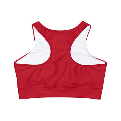 TRACK CHAMPS (Red) - Fully Lined, Padded Sports Bra