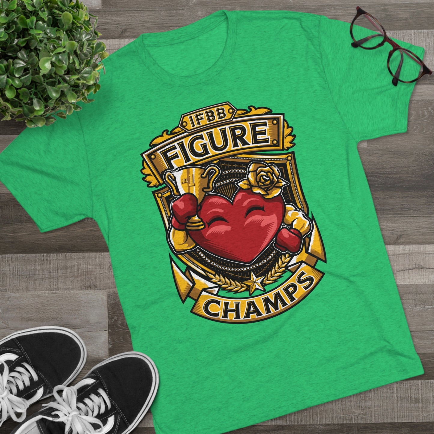 IFBB FIGURE CHAMPS  - PREMIUM SOFT - Unisex Tri-Blend Crew Tee (Next Level 6010)