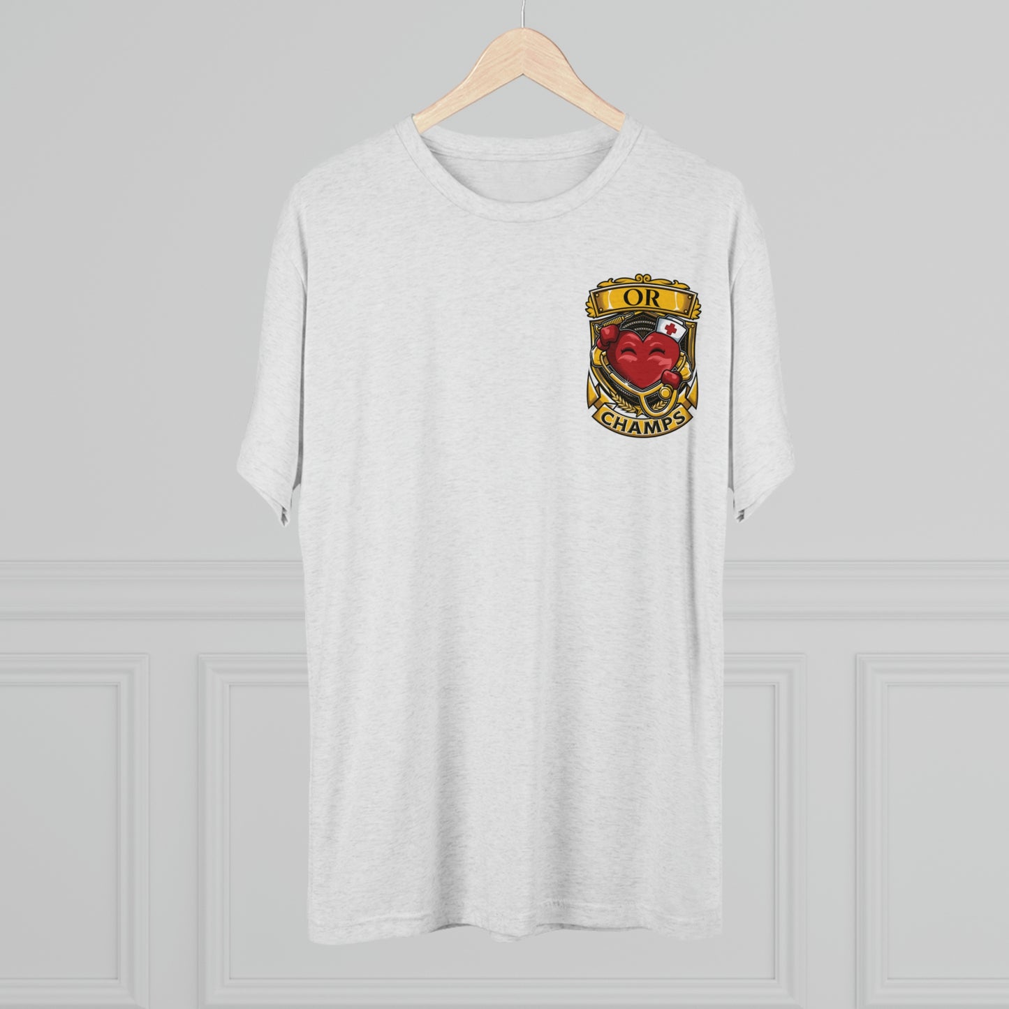 OR CHAMPS (Small Logo)  - PREMIUM SOFT - Unisex Tri-Blend Crew Tee (Next Level 6010)