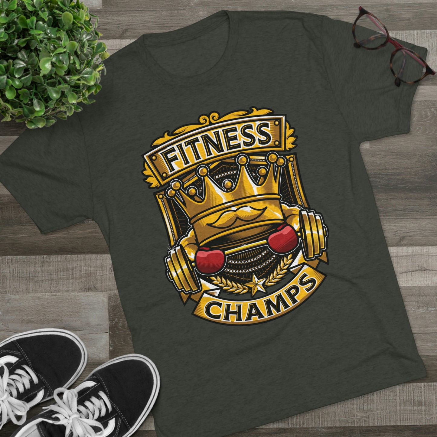 FITNESS CHAMPS - PREMIUM SOFT - Unisex Tri-Blend Crew Tee (Next Level 6010)