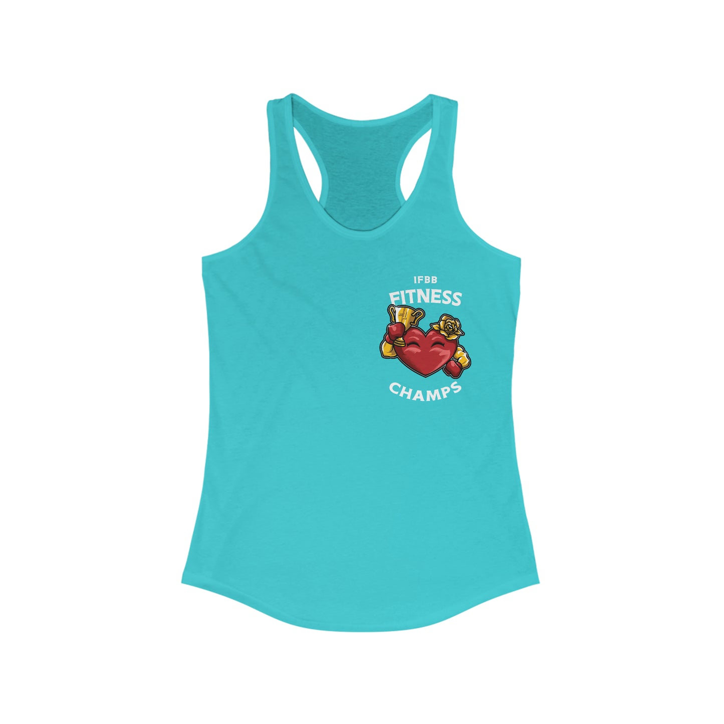 IFBB FITNESS CHAMPS (Small Logo) - Women's Ideal Racerback Tank