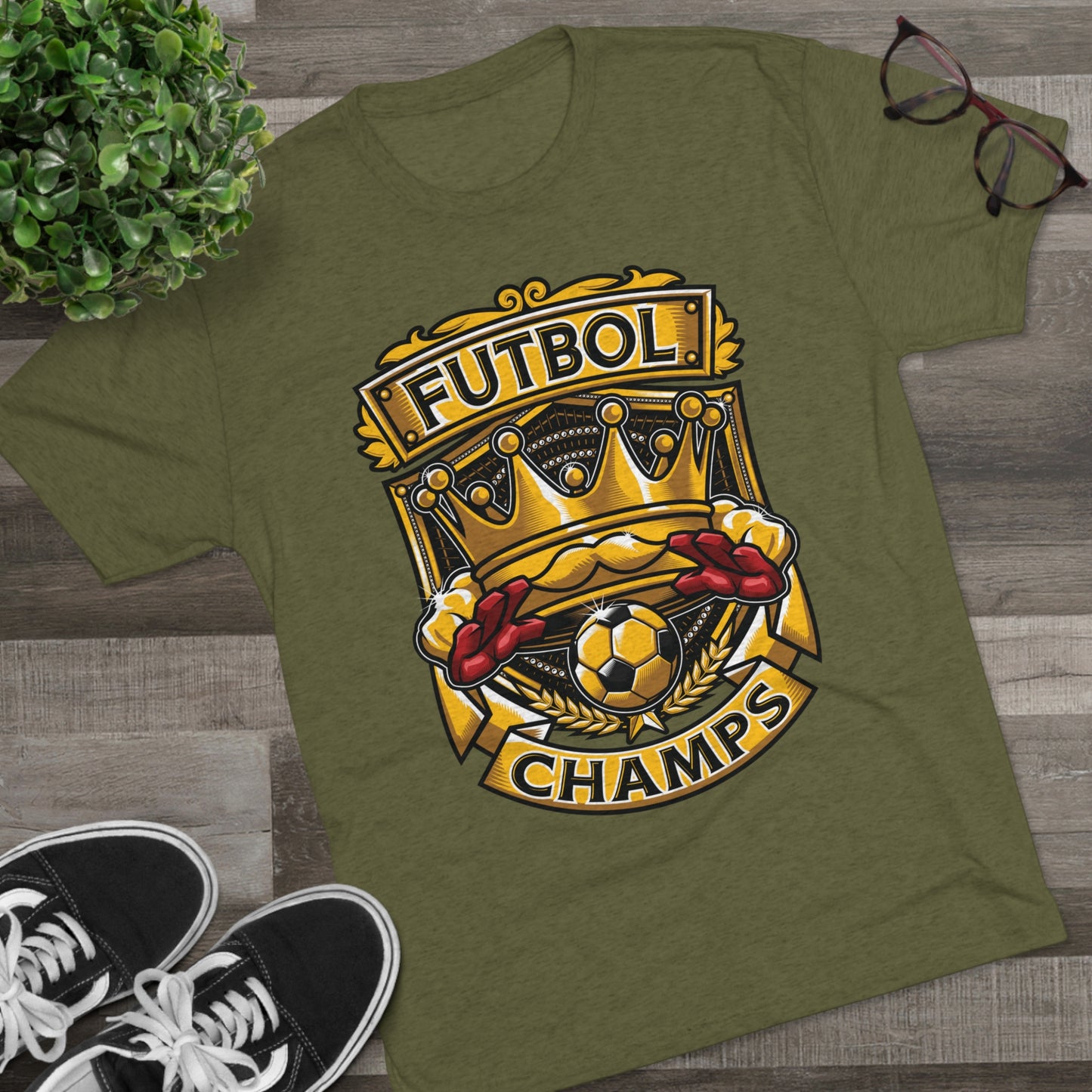 FUTBOL CHAMPS  - PREMIUM SOFT - Unisex Tri-Blend Crew Tee (Next Level 6010)