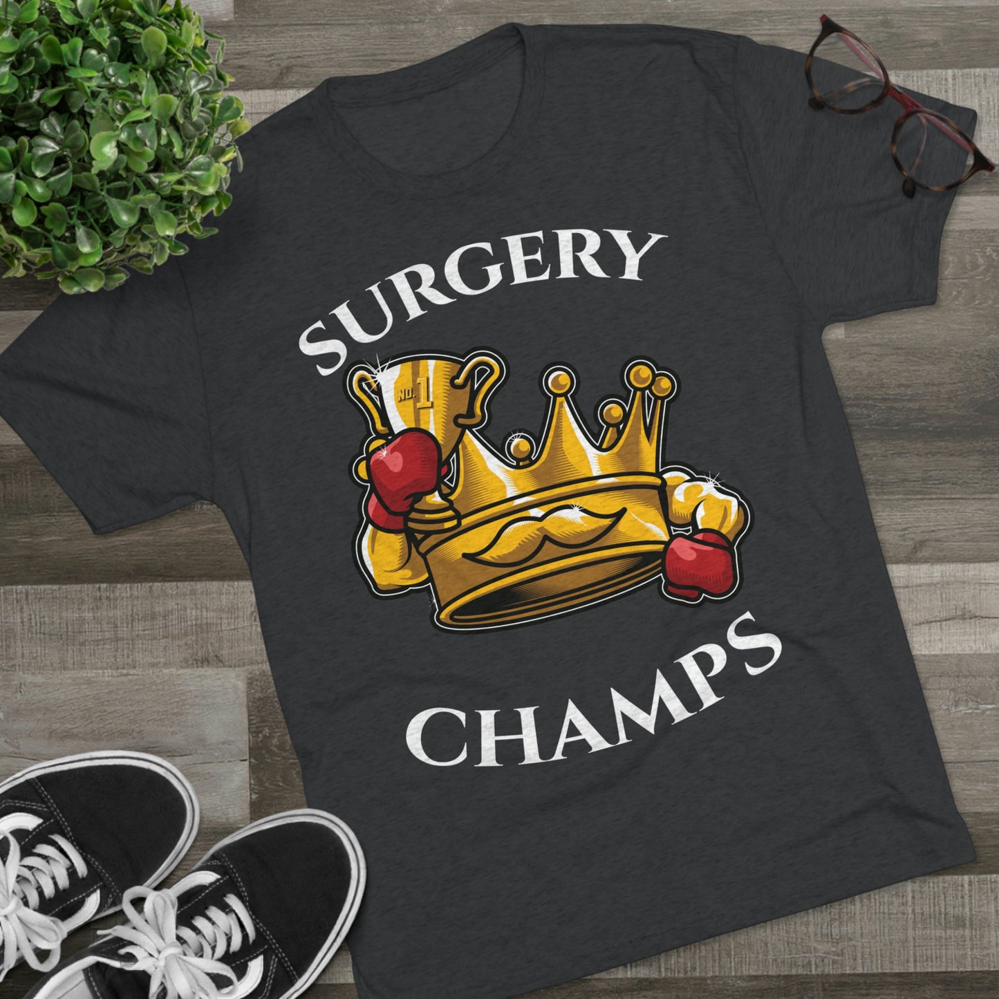 SURGERY CHAMPS (Alternate Logo) - PREMIUM SOFT - Unisex Tri-Blend Crew Tee (Next Level 6010)