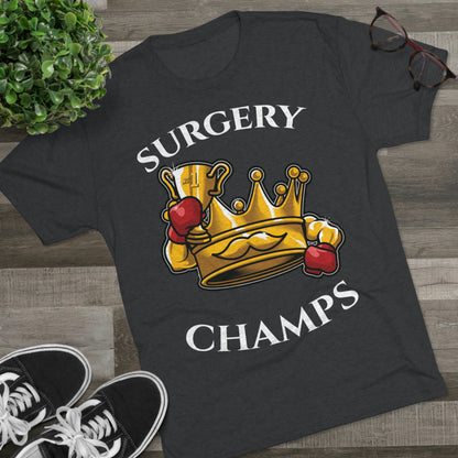 SURGERY CHAMPS (Alternate Logo) - PREMIUM SOFT - Unisex Tri-Blend Crew Tee (Next Level 6010)