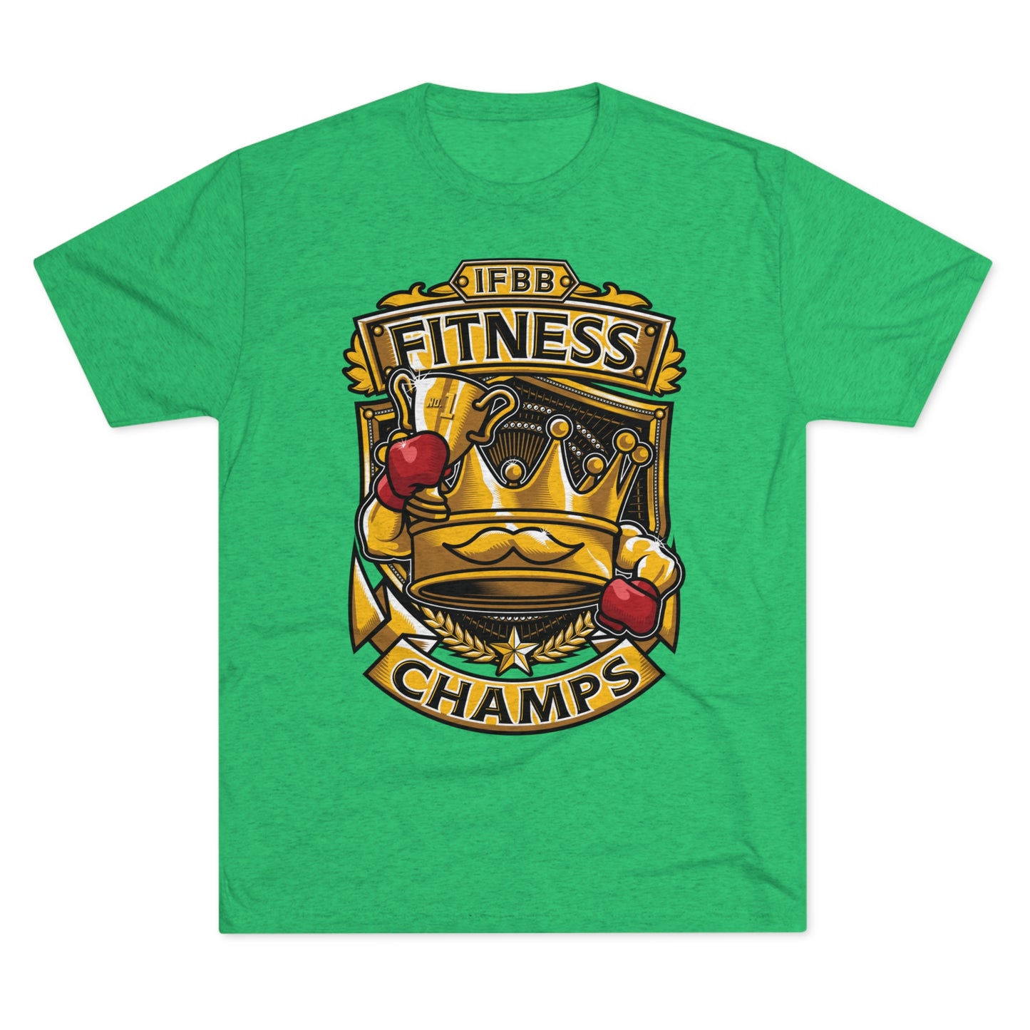 IFBB FITNESS CHAMPS  - PREMIUM SOFT - Unisex Tri-Blend Crew Tee (Next Level 6010)