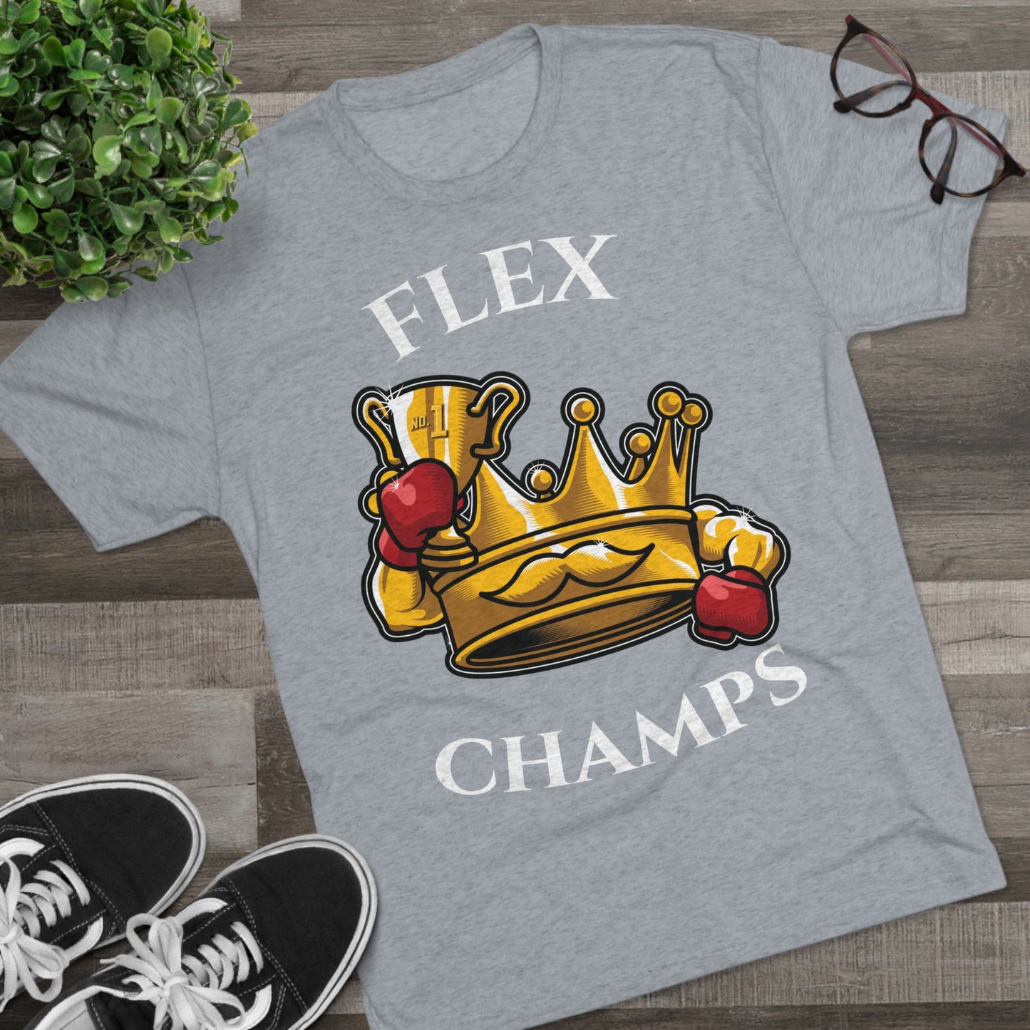 FLEX CHAMPS - PREMIUM SOFT - Unisex Tri-Blend Crew Tee (Next Level 6010)