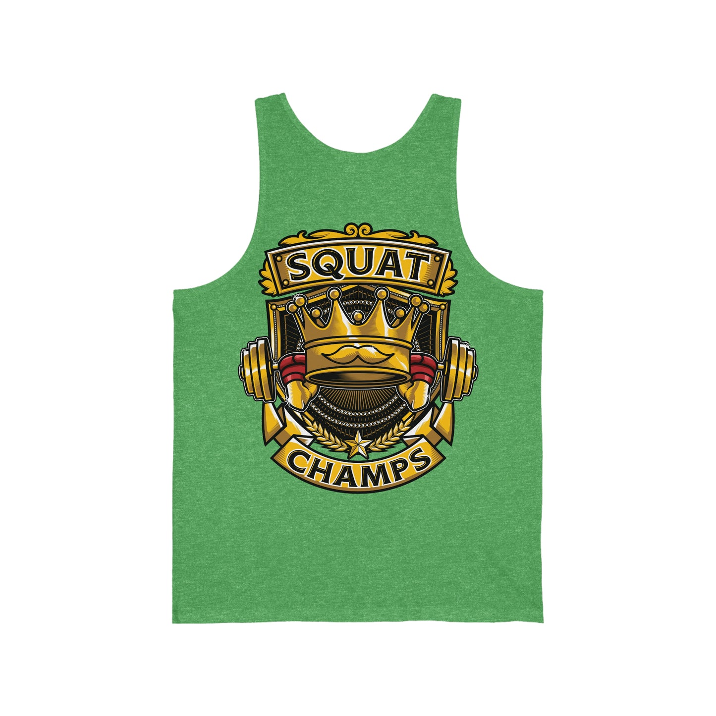 SQUAT CHAMPS (Back Design) - Unisex Jersey Tank