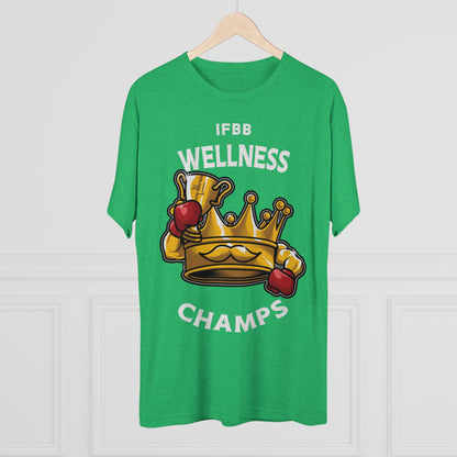 IFBB WELNESS CHAMPS (v2) - PREMIUM SOFT - Unisex Tri-Blend Crew Tee (Next Level 6010)