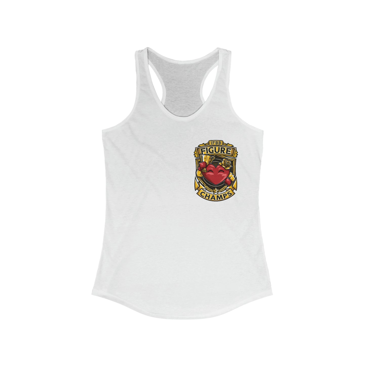 IFBB FIGURE CHAMPS (Small Logo) - Women's Ideal Racerback Tank