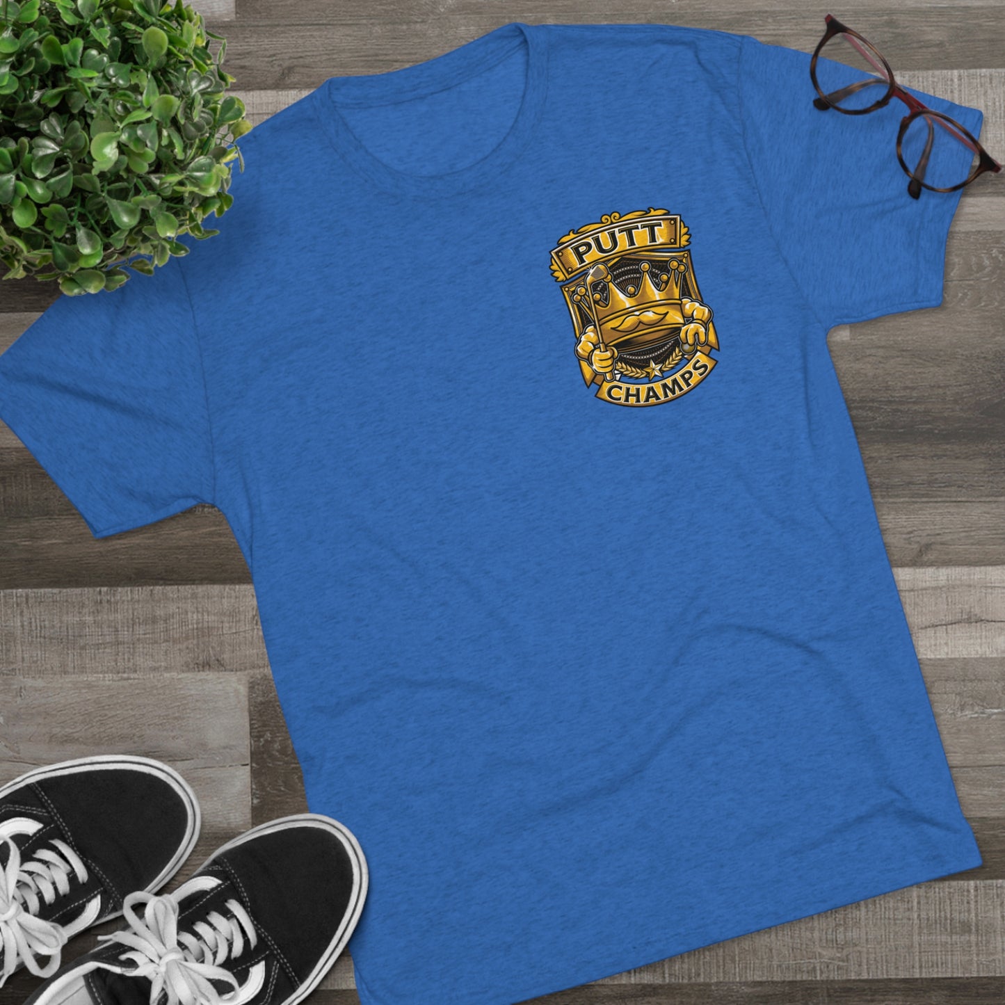 PUTT CHAMPS (Small Logo) - PREMIUM SOFT - Unisex Tri-Blend Crew Tee (Next Level 6010)