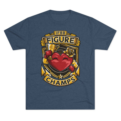 IFBB FIGURE CHAMPS  - PREMIUM SOFT - Unisex Tri-Blend Crew Tee (Next Level 6010)
