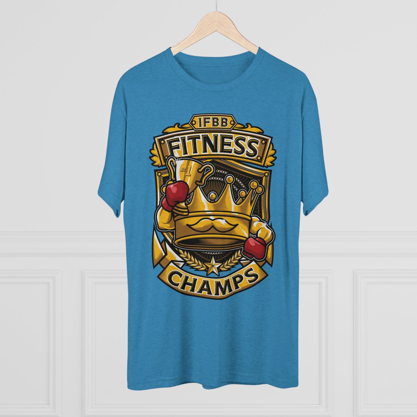 IFBB FITNESS CHAMPS  - PREMIUM SOFT - Unisex Tri-Blend Crew Tee (Next Level 6010)