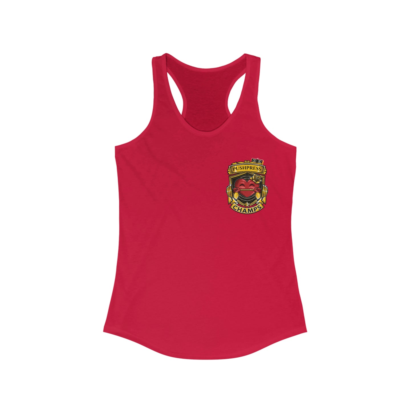 PUSHPRESS CHAMPS (Small Logo) - Women's Ideal Racerback Tank