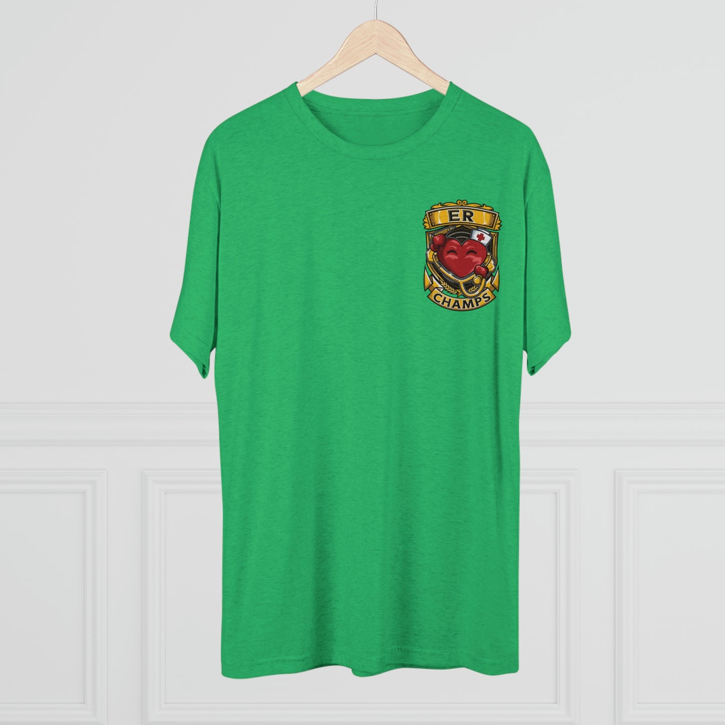 ER CHAMPS (Small Logo) - PREMIUM SOFT - Unisex Tri-Blend Crew Tee (Next Level 6010)