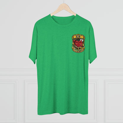 ER CHAMPS (Small Logo) - PREMIUM SOFT - Unisex Tri-Blend Crew Tee (Next Level 6010)