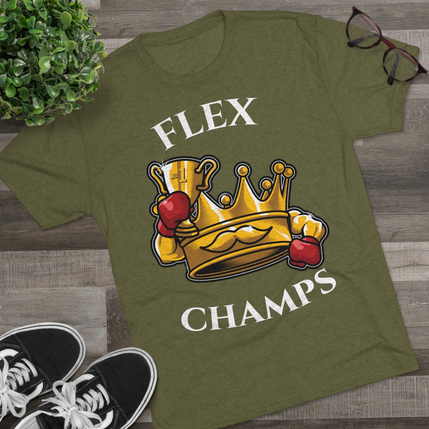 FLEX CHAMPS - PREMIUM SOFT - Unisex Tri-Blend Crew Tee (Next Level 6010)