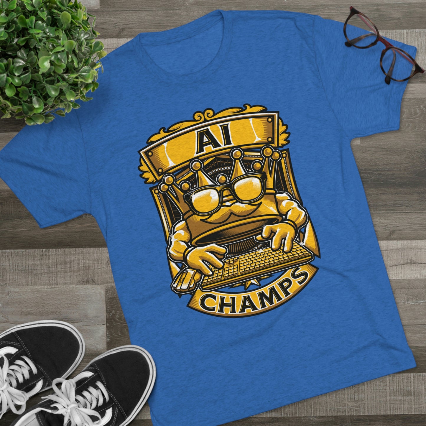 AI CHAMPS (Men) - PREMIUM SOFT - Unisex Tri-Blend Crew Tee (Next Level 6010)