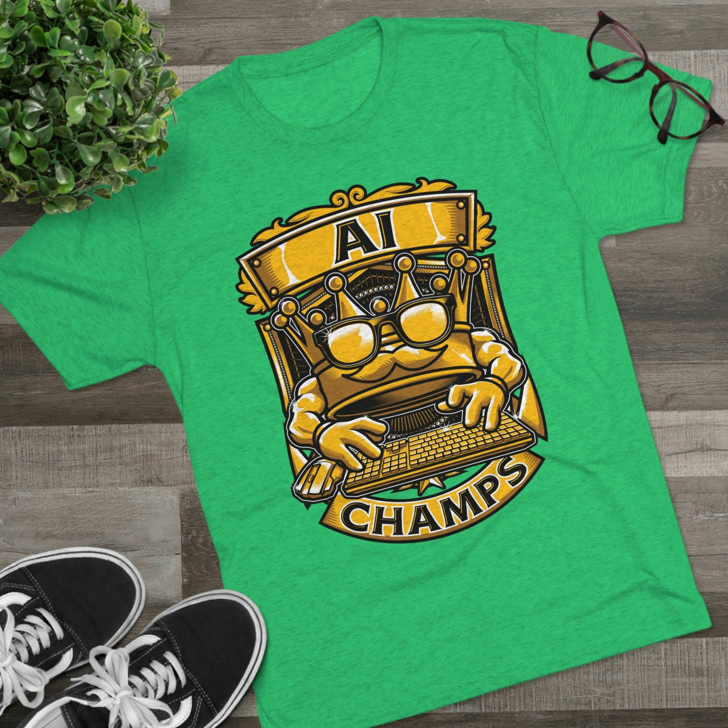 AI CHAMPS (Men) - PREMIUM SOFT - Unisex Tri-Blend Crew Tee (Next Level 6010)