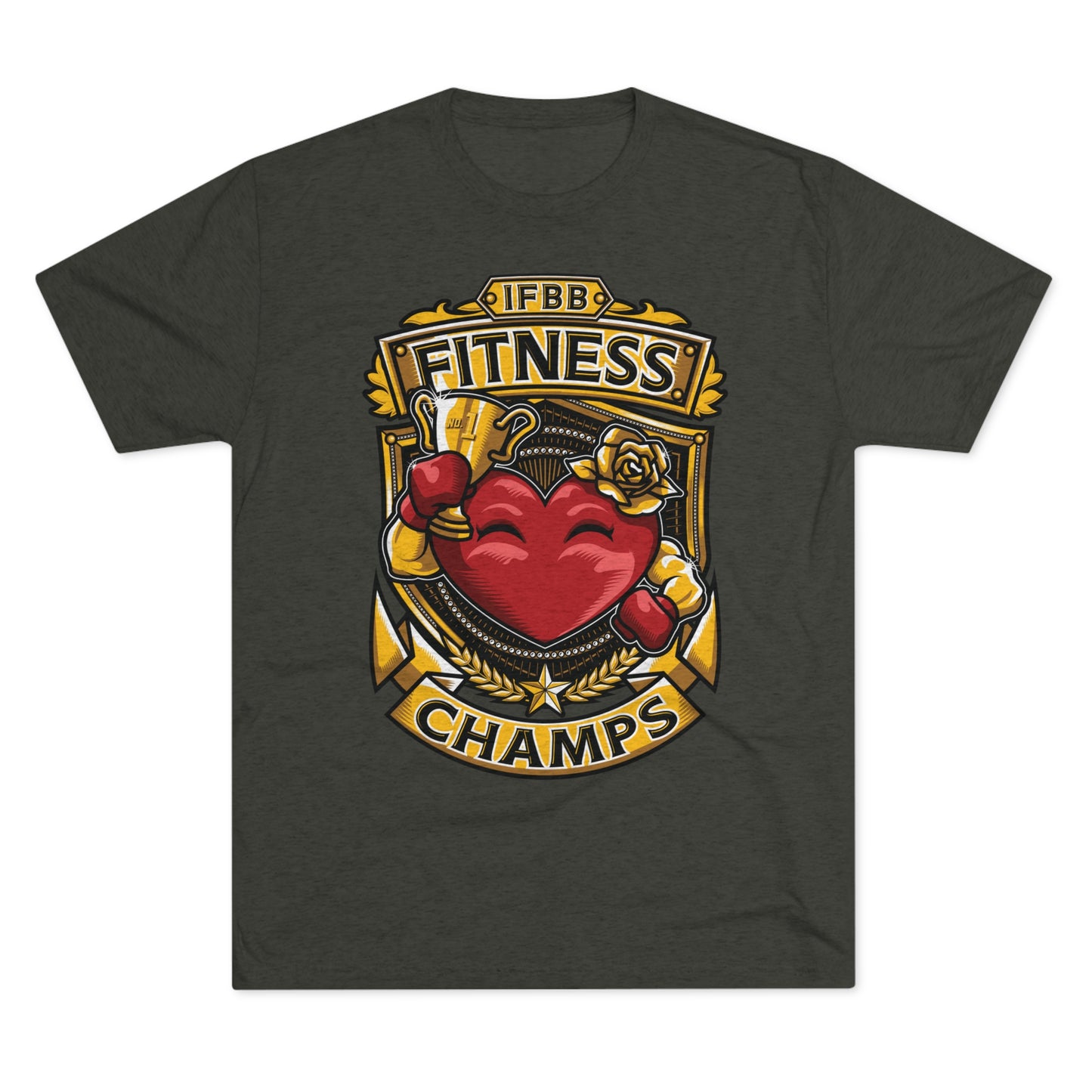IFBB FITNESS CHAMPS  - PREMIUM SOFT - Unisex Tri-Blend Crew Tee (Next Level 6010)