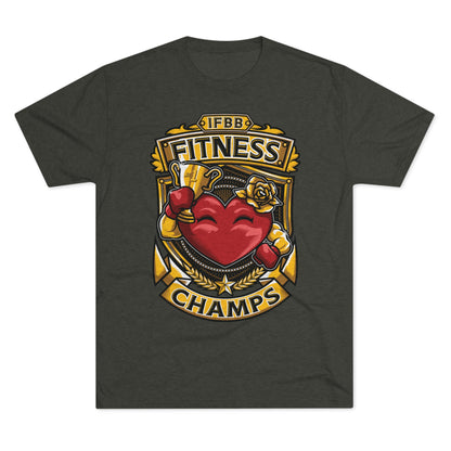 IFBB FITNESS CHAMPS  - PREMIUM SOFT - Unisex Tri-Blend Crew Tee (Next Level 6010)