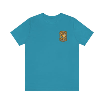 Mom Champs (Gold -Front & Back)! Unisex Jersey Short Sleeve Tee (Bella+Canvas)