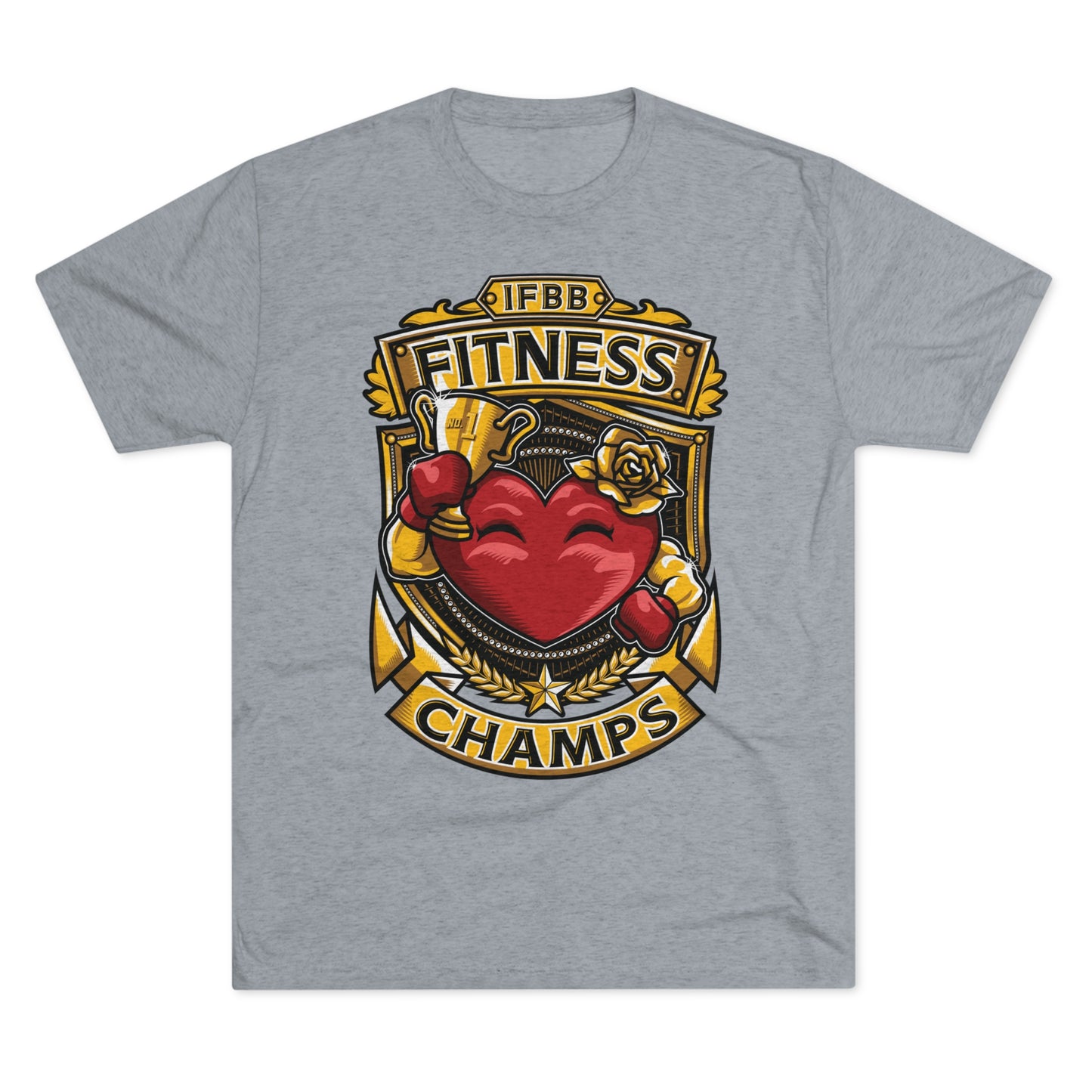 IFBB FITNESS CHAMPS  - PREMIUM SOFT - Unisex Tri-Blend Crew Tee (Next Level 6010)